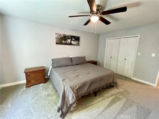 3332 Shamrock Pl, Merced, CA 95340 - carpeted bedroom with a closet and a ceiling fan