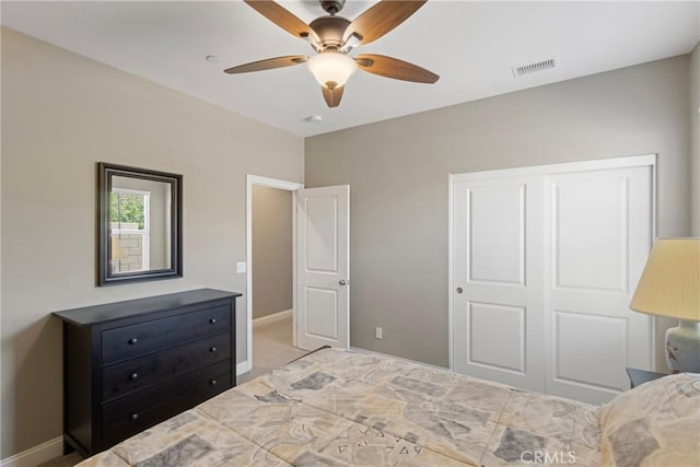 44655 Howell Mountain St, Temecula, CA 92592 - bedroom featuring a ceiling fan and a closet