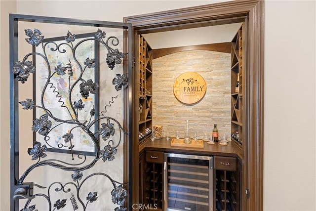 44655 Howell Mountain St, Temecula, CA 92592 - wine area featuring beverage cooler and a dry bar