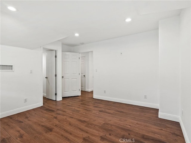 2128 E 3rd St, Los Angeles, CA 90033 - spare room with wood finished floors and recessed lighting