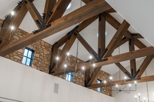 6937 Corte Spagna, Rancho Santa Fe, CA 92091 - detailed view of a chandelier and beam ceiling