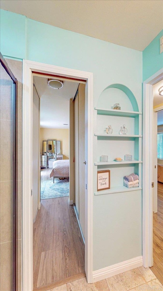 1110 Benjamin Pl, El Cajon, CA 92020 - hallway featuring wood finished floors
