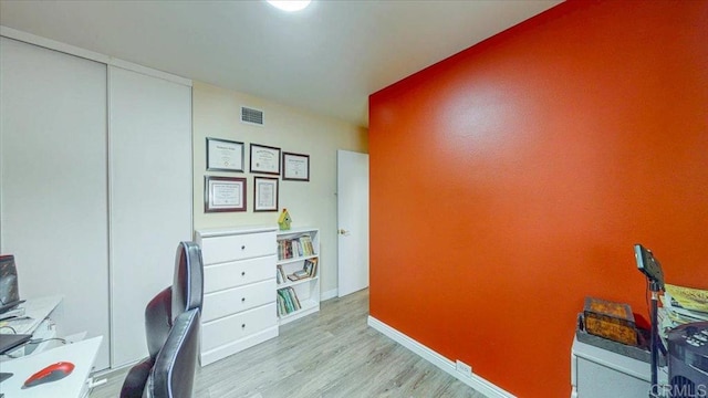 1110 Benjamin Pl, El Cajon, CA 92020 - office area featuring light wood-type flooring and baseboards