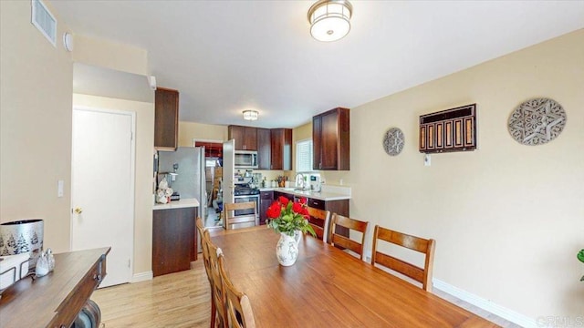 1110 Benjamin Pl, El Cajon, CA 92020 - dining area featuring baseboards and light wood finished floors