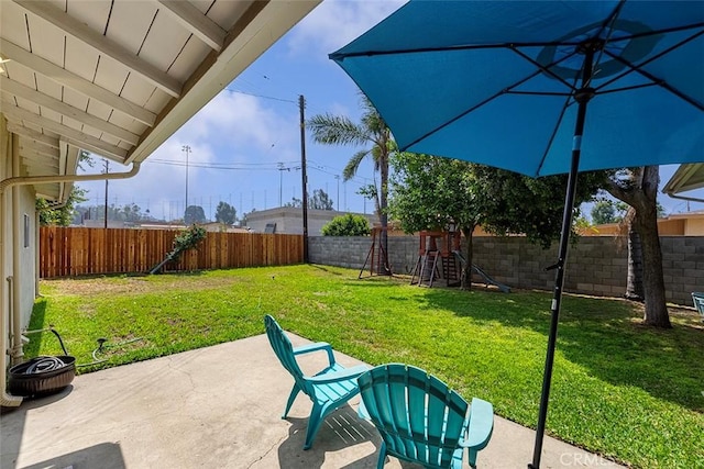 1200 S Pennsylvania Ave, Glendora, CA 91740 - fenced backyard featuring a patio and a playground
