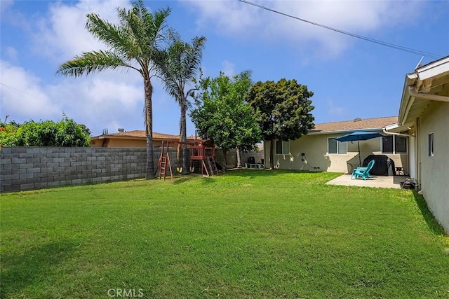 1200 S Pennsylvania Ave, Glendora, CA 91740 - fenced backyard featuring a playground and a patio