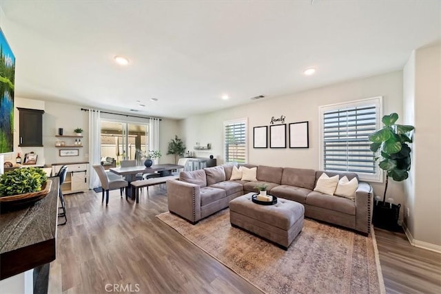 20909 Spring St, Riverside, CA 92507 - living room with wood finished floors and recessed lighting
