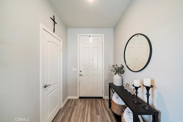 20909 Spring St, Riverside, CA 92507 - entryway with wood finished floors and baseboards