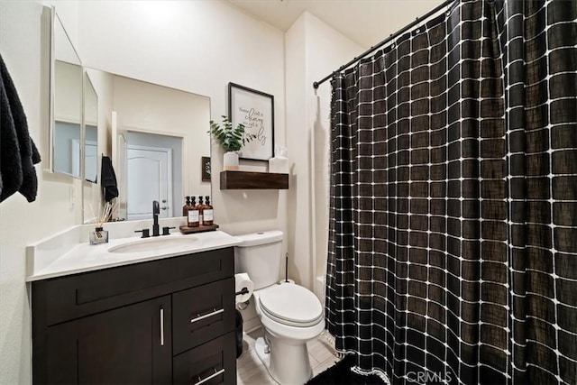 20909 Spring St, Riverside, CA 92507 - full bath featuring vanity, a shower with shower curtain, and tile patterned floors