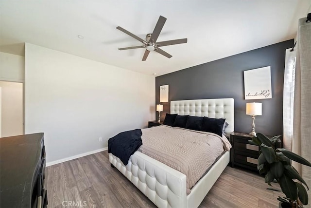 20909 Spring St, Riverside, CA 92507 - bedroom with wood finished floors and a ceiling fan