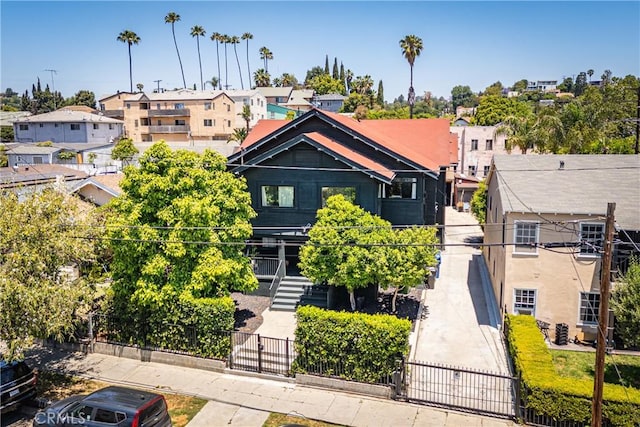 1807 Montana St, Los Angeles, CA 90026 - view of front of home featuring a gate, a fenced front yard, and a residential view