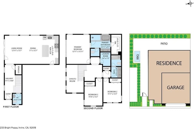 233 Bright Poppy, Irvine, CA 92618 - view of room layout