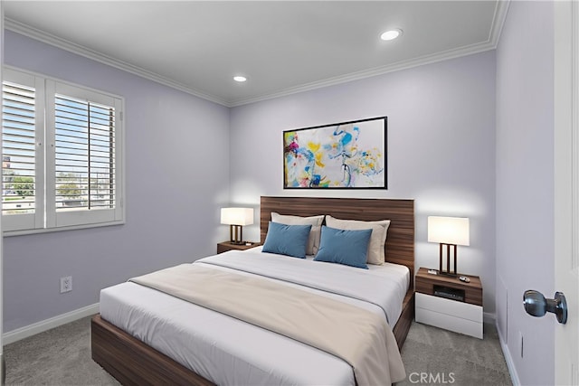 8211 Winnetka Ave Unit 201, Winnetka, CA 91306 - carpeted bedroom featuring crown molding and recessed lighting