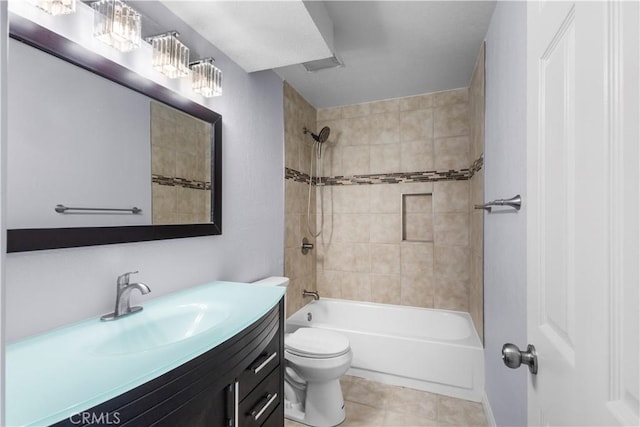 8211 Winnetka Ave Unit 201, Winnetka, CA 91306 - full bathroom with vanity, shower / washtub combination, and tile patterned flooring