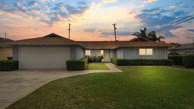5007 Walnut Ave, Chino, CA 91710 - single story home featuring a garage, a front lawn, and driveway