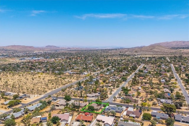 8160 Cholla Ave, Yucca Valley, CA 92284 - aerial view of residential area featuring a mountainous background