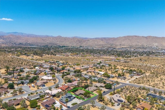 8160 Cholla Ave, Yucca Valley, CA 92284 - aerial view of a mountainous background and a desert landscape