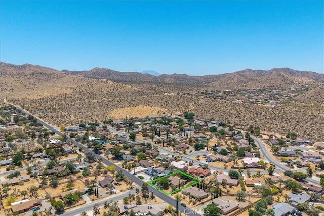 8160 Cholla Ave, Yucca Valley, CA 92284 - aerial perspective of suburban area featuring mountains