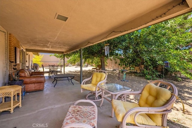 8160 Cholla Ave, Yucca Valley, CA 92284 - view of patio with an outdoor living space