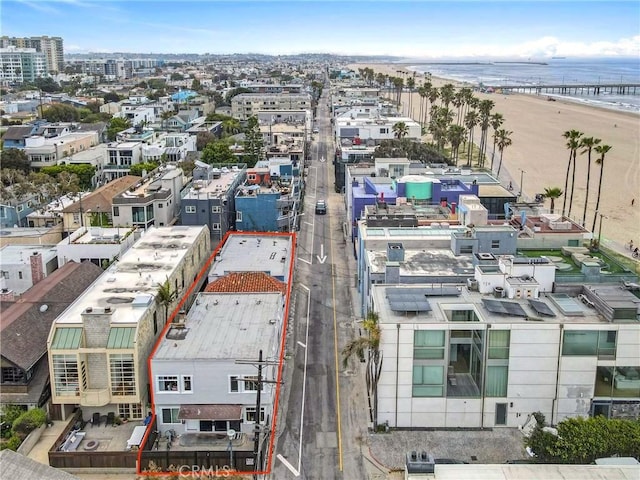 121/2 25th Pl Unit 2, Venice, CA 90291 - aerial overview of property's location featuring property parcel outlined and a large body of water