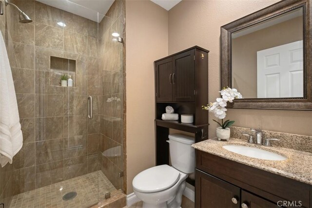 25066 El Carrizo, Laguna Niguel, CA 92677 - bathroom with vanity and a stall shower