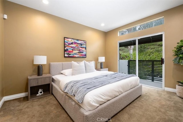 25066 El Carrizo, Laguna Niguel, CA 92677 - bedroom featuring access to outside, carpet, and recessed lighting