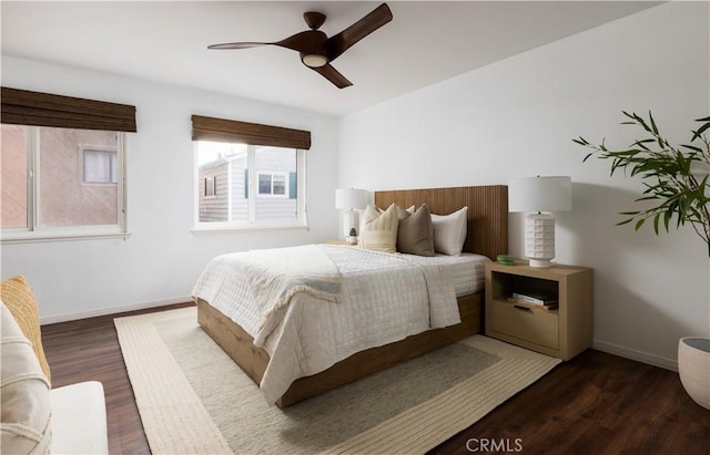 29 Surfside Ave Unit B, Surfside, CA 90743 - bedroom featuring dark wood-style flooring and ceiling fan