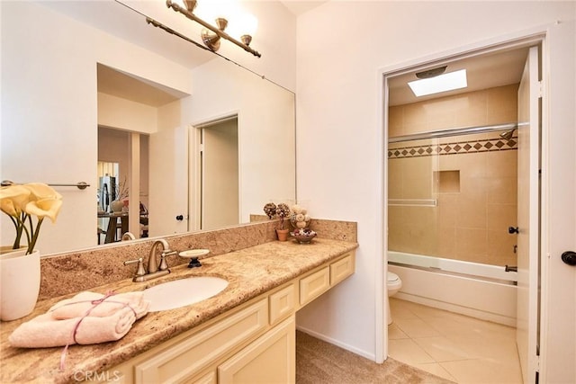 4280 Via Arbolada Unit 338, Los Angeles, CA 90042 - full bathroom featuring vanity, shower / tub combination, and tile patterned floors