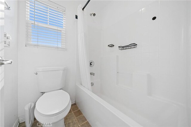13126 Flagstaff Dr, Rancho Cucamonga, CA 91739 - bathroom featuring toilet and shower / tub combo with curtain