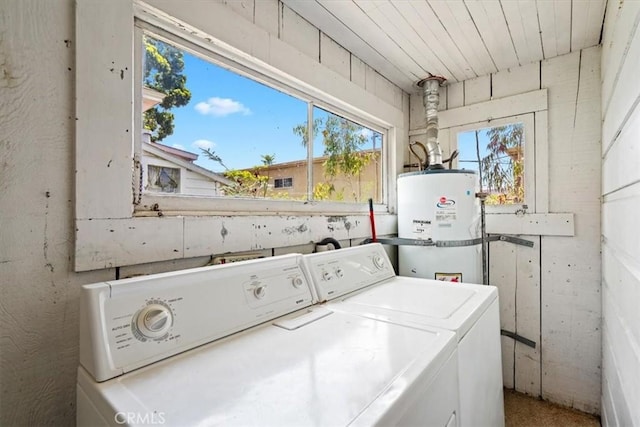 863 Chorro St, San Luis Obispo, CA 93401 - laundry area with washing machine and dryer and water heater