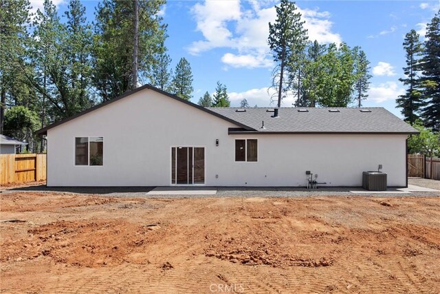 1761 Drayer Dr, Paradise, CA 95969 - rear view of property featuring a patio, stucco siding, and roof with shingles