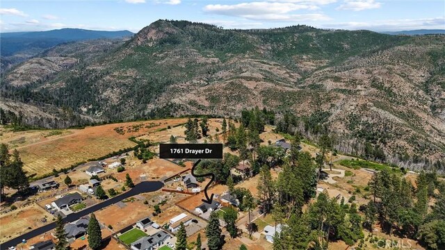 1761 Drayer Dr, Paradise, CA 95969 - aerial overview of property's location featuring mountains