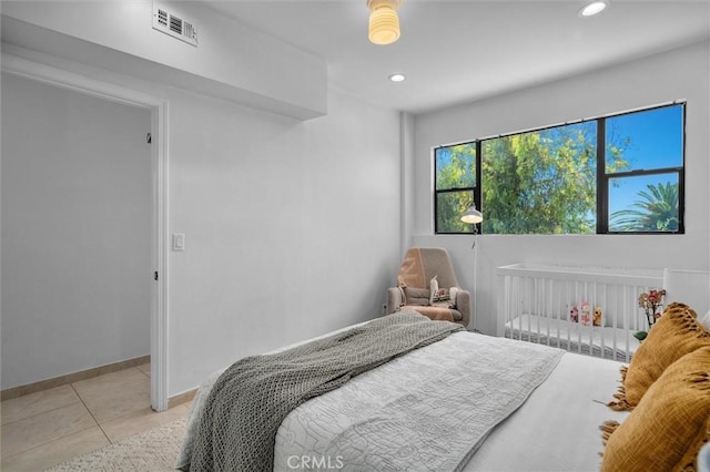 4698 Morro Dr, Woodland Hills, CA 91364 - bedroom with recessed lighting and light tile patterned floors
