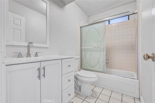 10102 Rio Hondo, El Monte, CA 91733 - full bathroom with vanity, tile patterned flooring, and bath / shower combo with glass door