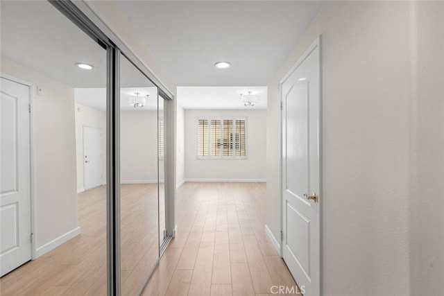 4348 Mammoth Ave Unit 102, Sherman Oaks, CA 91423 - hall featuring light wood-style flooring and recessed lighting