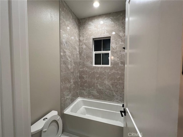 22046 Fig Tree Ln, Chatsworth, CA 91311 - bathroom featuring toilet and shower / tub combination