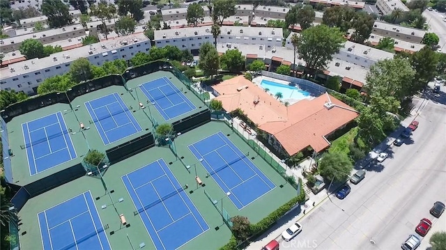 9418 Via Patricia Unit 30, Burbank, CA 91504 - drone / aerial view of a pool