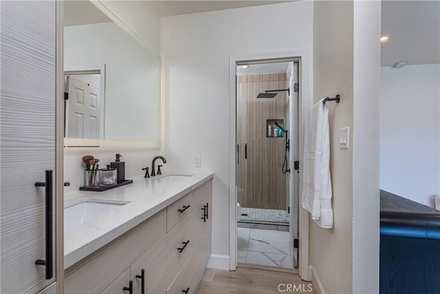 9418 Via Patricia Unit 30, Burbank, CA 91504 - full bathroom with double vanity and a shower stall