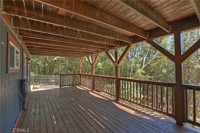 582 Sunset View Rd, Twin Peaks, CA 92391 - view of wooden deck