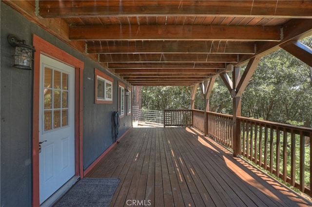 582 Sunset View Rd, Twin Peaks, CA 92391 - view of wooden deck