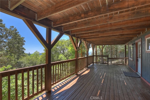 582 Sunset View Rd, Twin Peaks, CA 92391 - view of wooden terrace