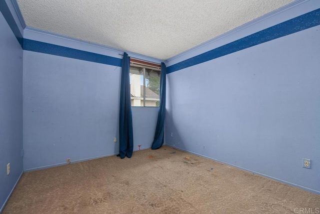4556 Mariners Bay, Oceanside, CA 92057 - spare room with a textured ceiling, carpet flooring, and crown molding