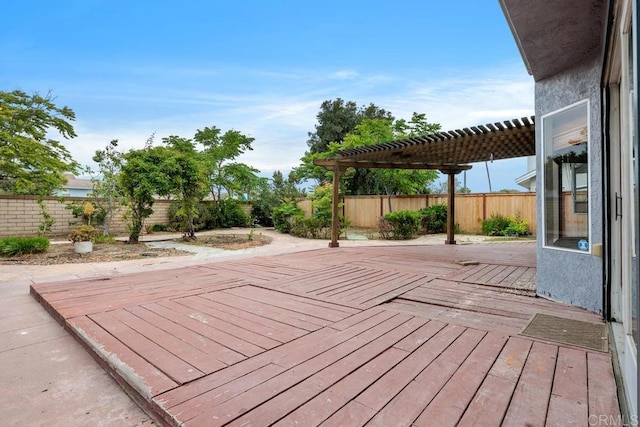 4556 Mariners Bay, Oceanside, CA 92057 - wooden terrace featuring a pergola and a fenced backyard