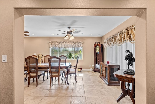 40139 15th St W, Palmdale, CA 93551 - dining space with ceiling fan and baseboards