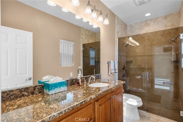 40139 15th St W, Palmdale, CA 93551 - bathroom with vanity and a shower stall
