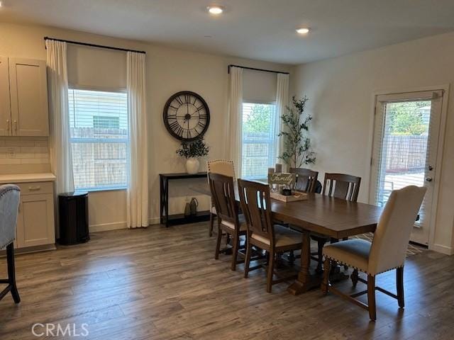 1658 Almondwood Dr, Orland, CA 95963 - dining space with healthy amount of natural light, wood finished floors, and recessed lighting