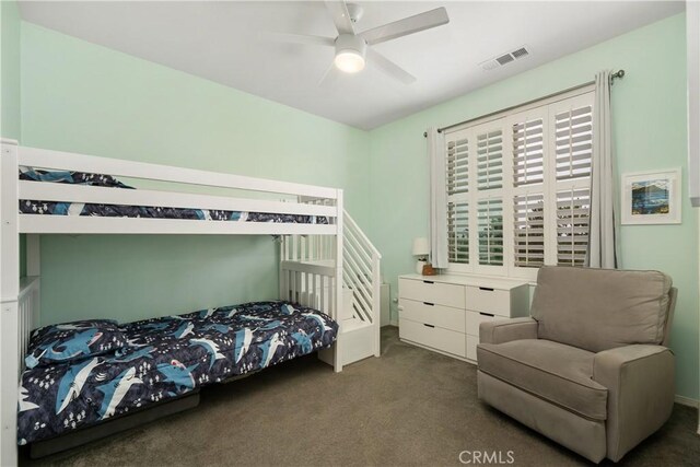 13131 Park Pl Unit 102, Hawthorne, CA 90250 - carpeted bedroom featuring a ceiling fan