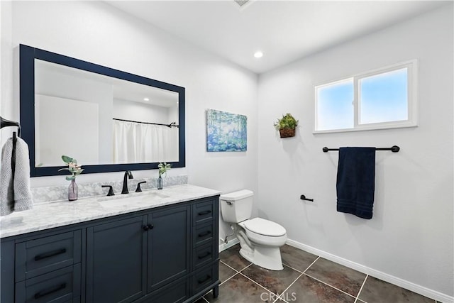 30156 Lexington Dr, Castaic, CA 91384 - bathroom featuring vanity, tile patterned flooring, and recessed lighting