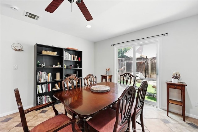 30156 Lexington Dr, Castaic, CA 91384 - dining room with ceiling fan and recessed lighting