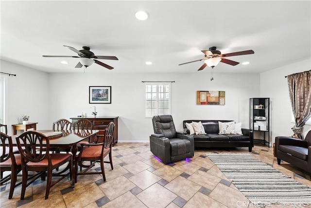 30156 Lexington Dr, Castaic, CA 91384 - living room with a ceiling fan and recessed lighting